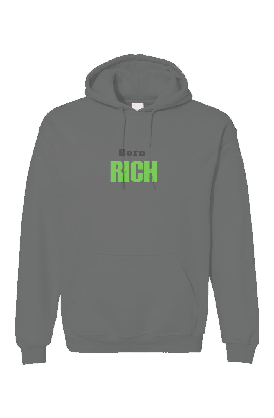 Charcoal Born Rich Unisex Gildan Hoodie