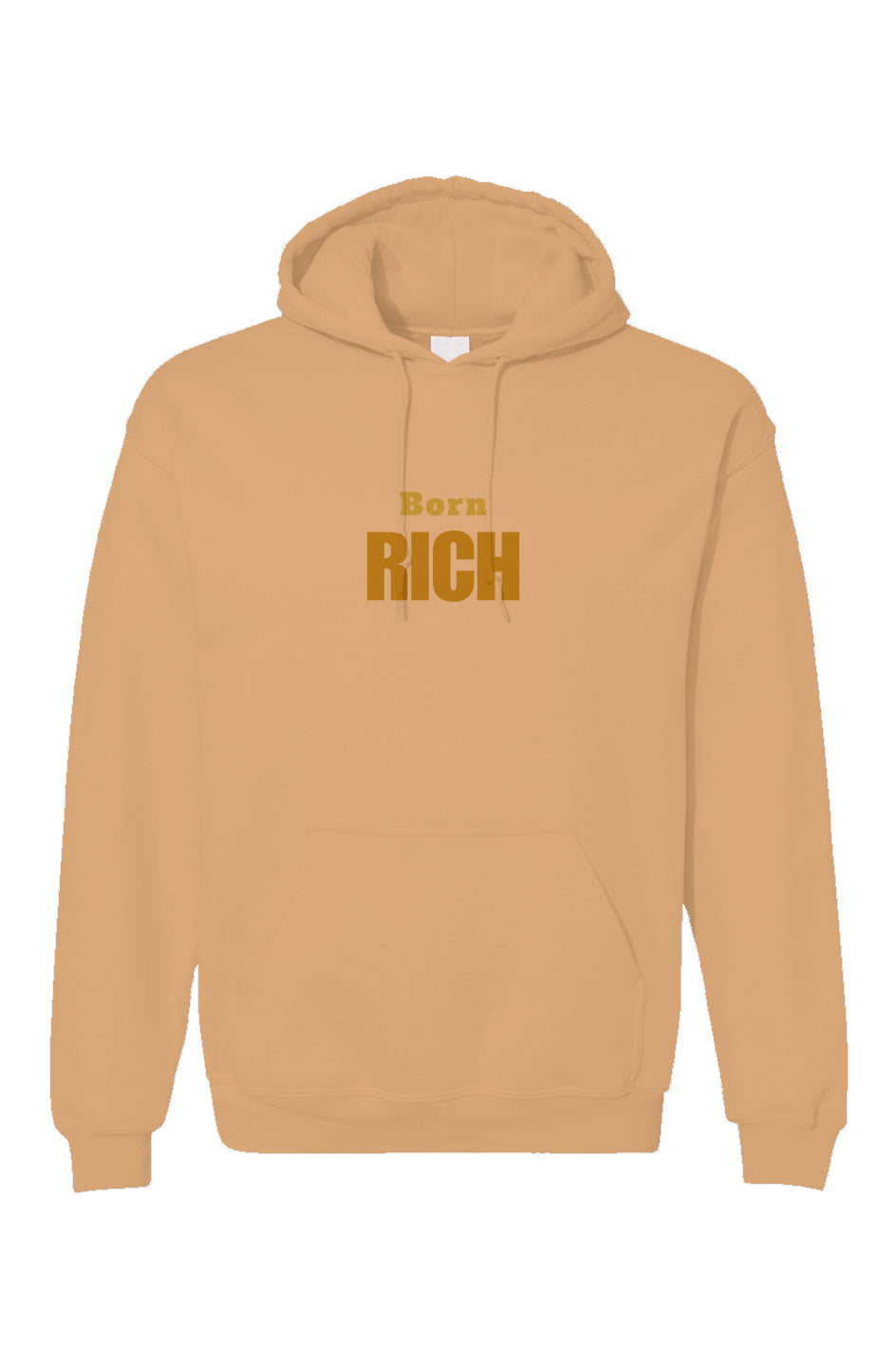 Gold Embroidered Born Rich Unisex Gildan Hoodie