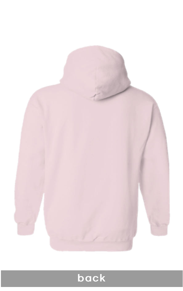 Pink embroidered affirmations, Born A Millionaire Unisex Gildan Hoodie