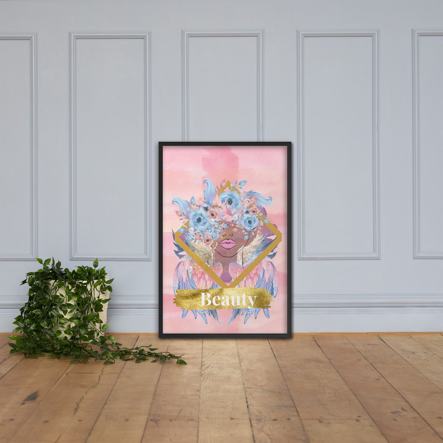 Framed poster