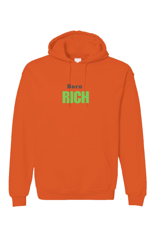 Orange Born Rich Unisex Gildan Hoodie