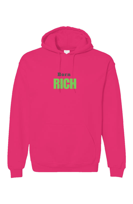 Pink Born Rich Unisex Gildan Hoodie